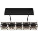 Peninisula 5 Light 8 inch Matte Black Chandelier Ceiling Light