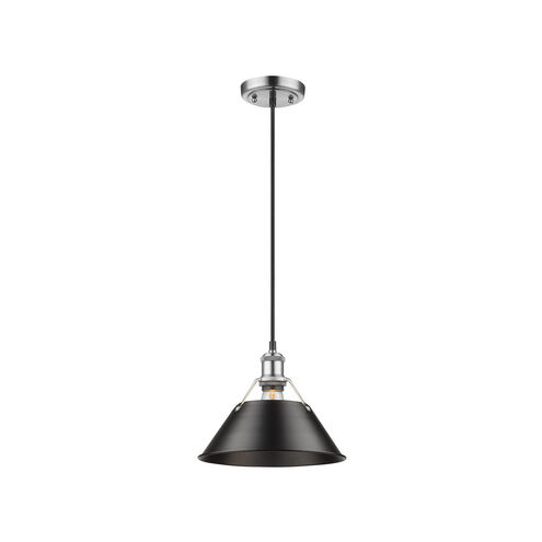 Orwell 1 Light 10 inch Pewter Pendant Ceiling Light in Matte Black, Medium