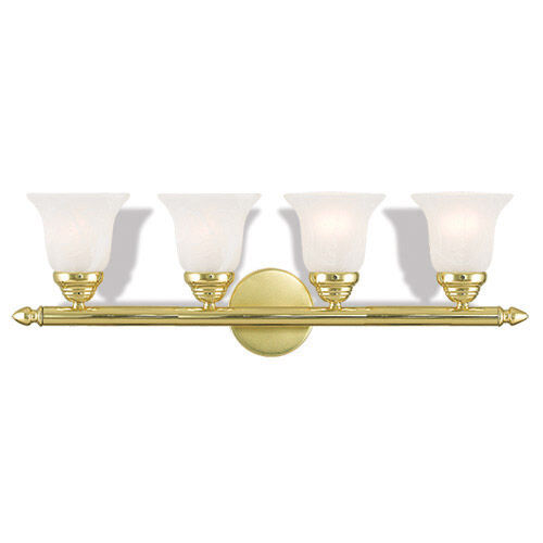 Neptune 4 Light 24 inch Polished Brass Bath Vanity Wall Light