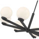 Ardeva 8 Light 34 inch Matte Black Chandelier Ceiling Light