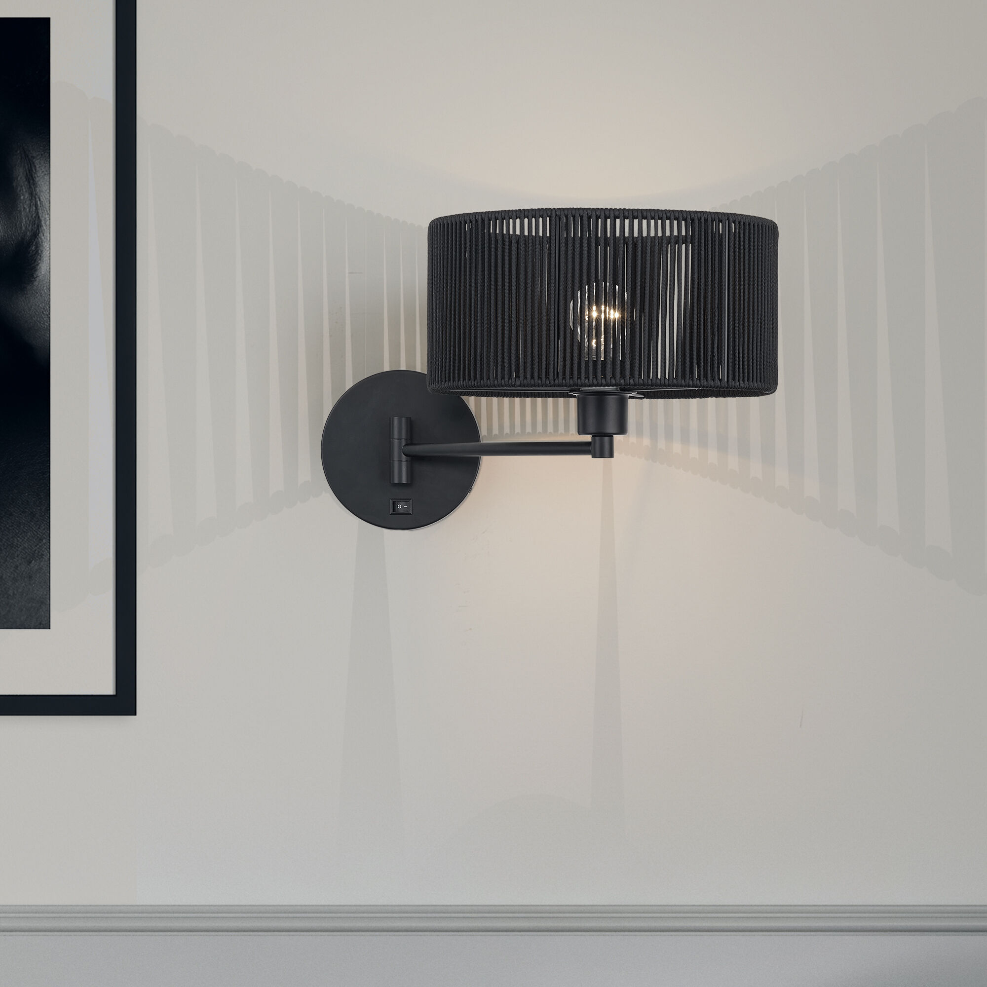 Acordia 17 inch 40.00 watt Black Swing Arm Wall Lamp Wall Light