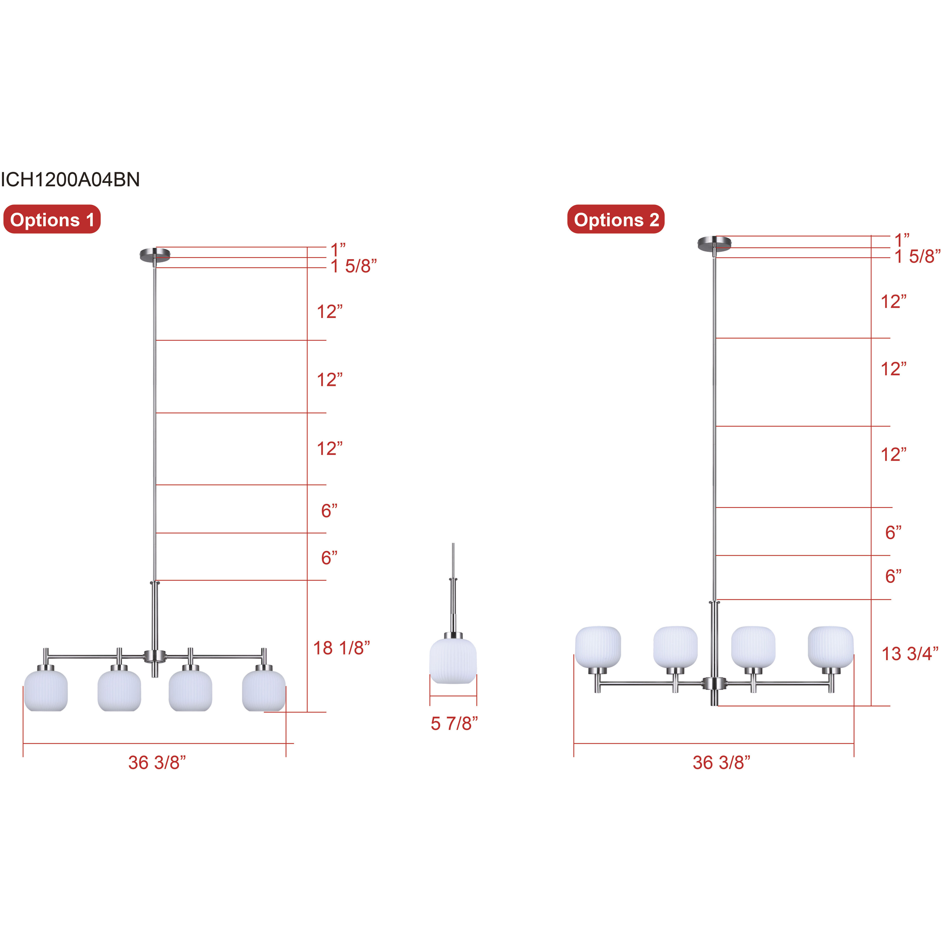 Mallory 4 Light 36.38 inch Brushed Nickel Chandelier Ceiling Light