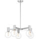 Wright 5 Light 28 inch Polished Chrome Chandelier Ceiling Light