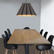 Lora 1 Light 22.8 inch Black Pendant Ceiling Light in Ebony/Ash, 23 in, WEP Collection
