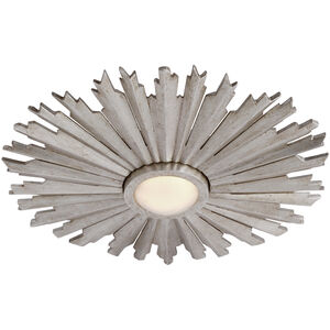 Chapman & Myers Claymore LED 13.75 inch Burnished Silver Leaf Flush Mount Ceiling Light