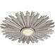 Chapman & Myers Claymore LED 13.75 inch Burnished Silver Leaf Flush Mount Ceiling Light