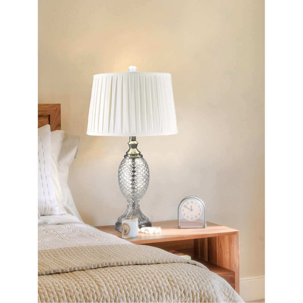 Evelyn 26 inch 150.00 watt Satin Nickel Table Lamp Portable Light