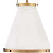 Lexi 1 Light 13.5 inch Lacquered Brass Indoor Pendant Ceiling Light