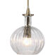Sophia Carafe 1 Light 6.25 inch Clear with Brass Pendant Ceiling Light