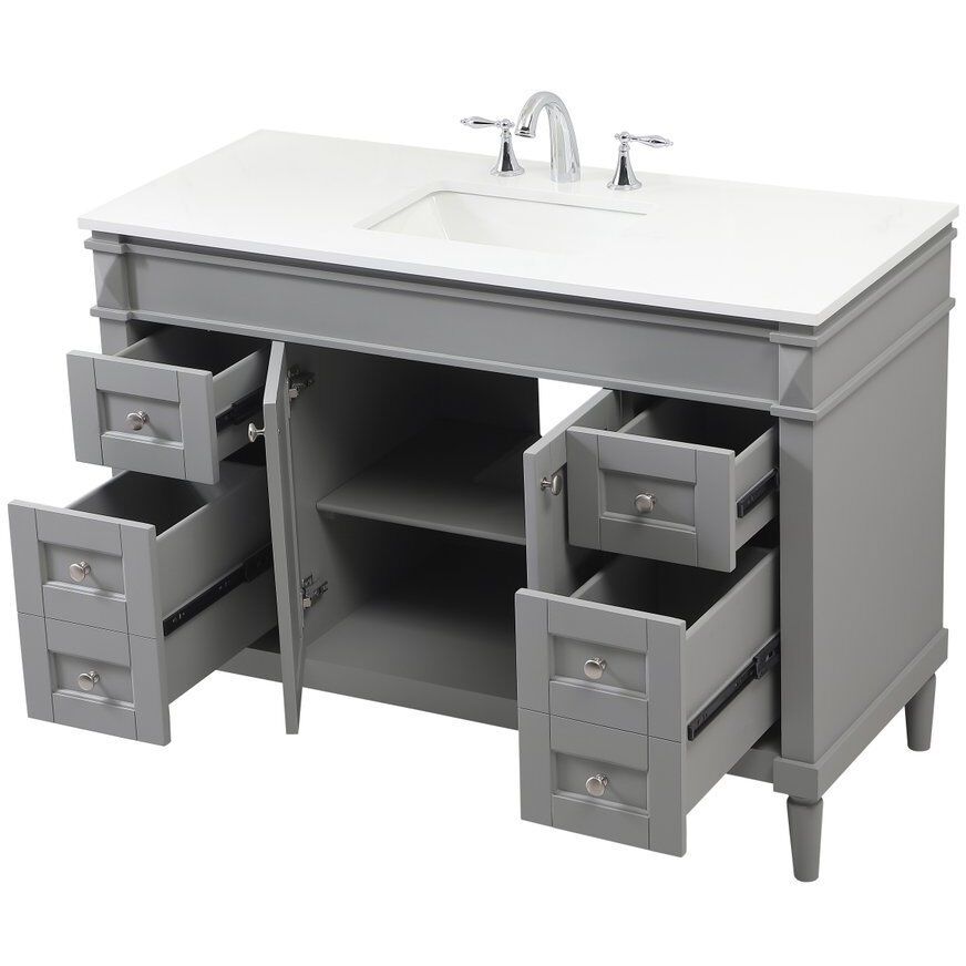 Bennett 48 X 21 X 35 inch Grey Vanity Sink Set in Not Included
