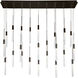 Magic LED 12 inch Black Multi-Light Pendant Ceiling Light in 23, Linear