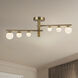Cypress LED 7.38 inch Brushed Gold/Opal Glass Semi-Flush Mount Ceiling Light