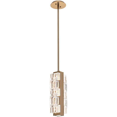 Tessera LED Novel Brass Pendant Ceiling Light in Tetro Cast