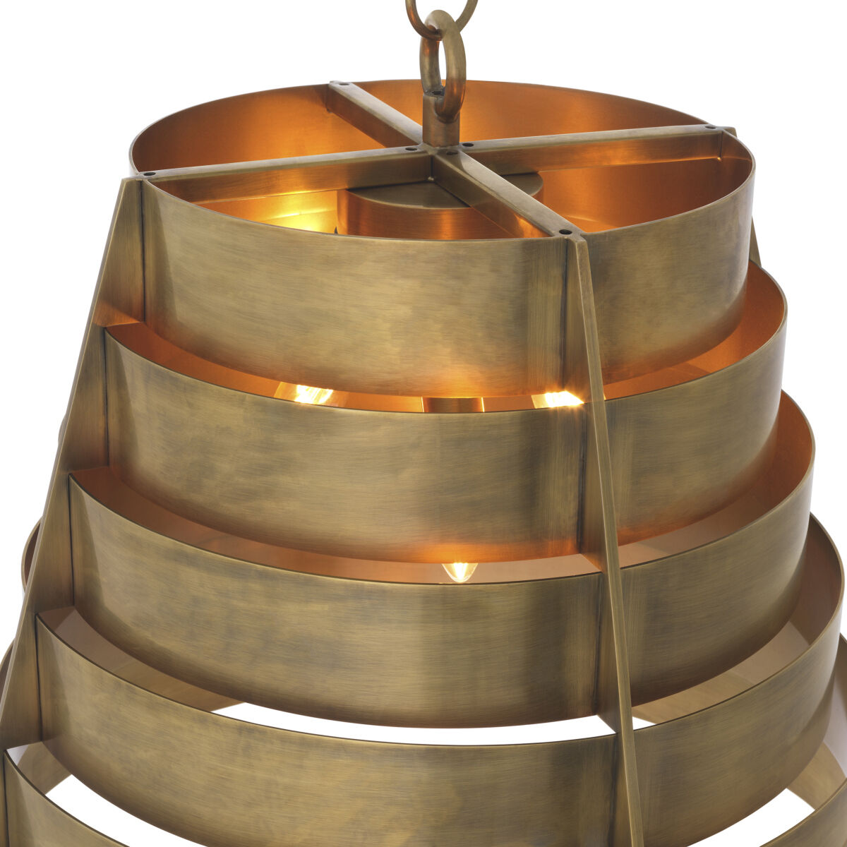 Fitzroy 3 Light 21.65 inch Vintage Brass Pendant Ceiling Light