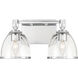 Wynnfrost 2 Light 15 inch Chrome Vanity Wall Light