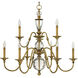 Eleanor 9 Light 35.25 inch Heritage Brass Indoor Chandelier Ceiling Light