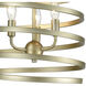 Whirlwind 3 Light 13 inch Aged Silver Pendant Ceiling Light