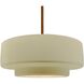Radiance LED 16.25 inch Brushed Brass and Vanilla Gloss Pendant Ceiling Light