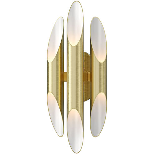 Chimes 6 Light 7.25 inch Satin Brass Wall Sconce Wall Light