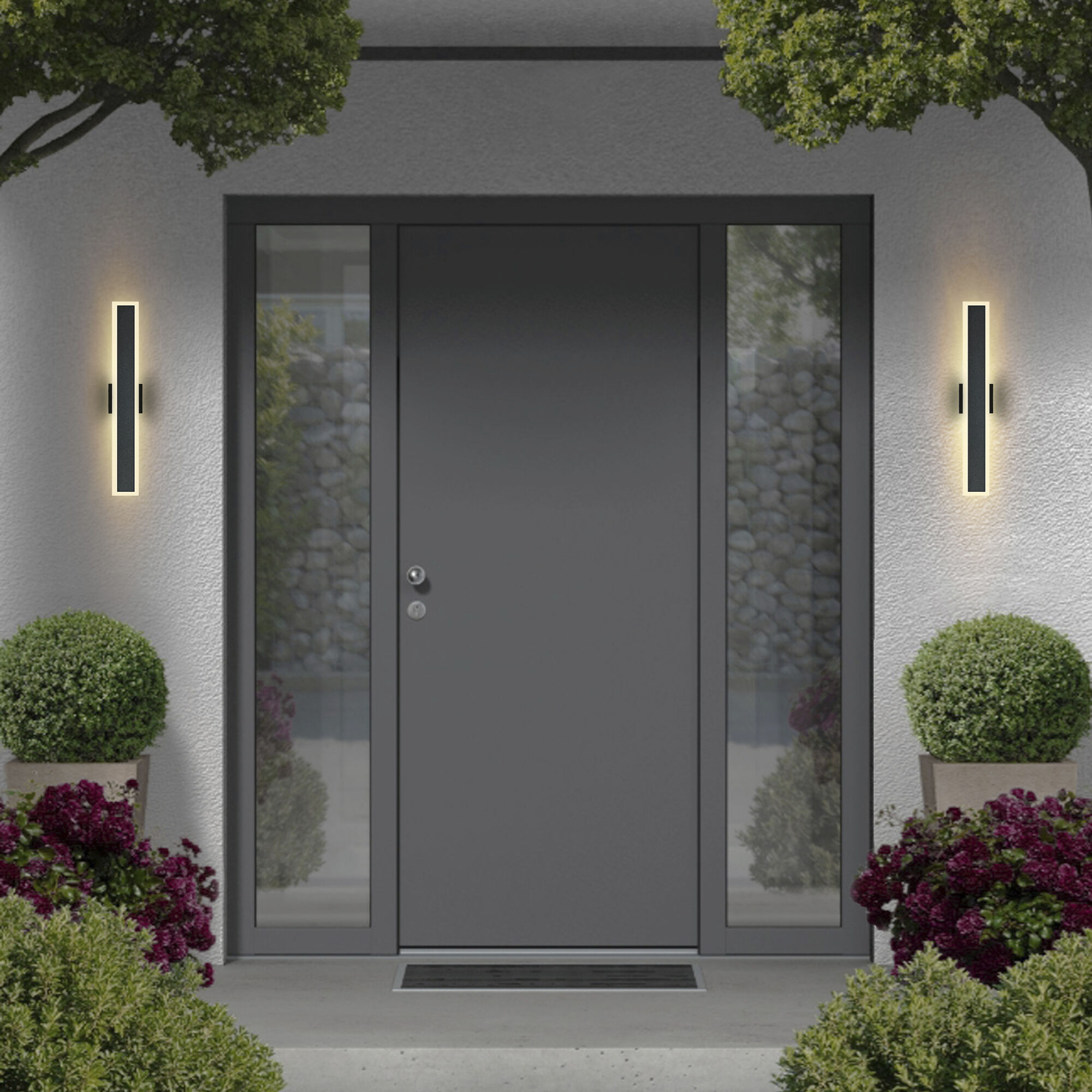 Malibu LED 32 inch Black Outdoor Wall Light