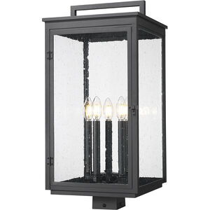 Hartwell 5 Light 25.25 inch Sand Black Outdoor Post Mount Fixture
