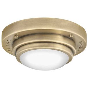 Porte LED 7 inch Heritage Brass Indoor Foyer Flush Mount Ceiling Light, Convertible to Sconce