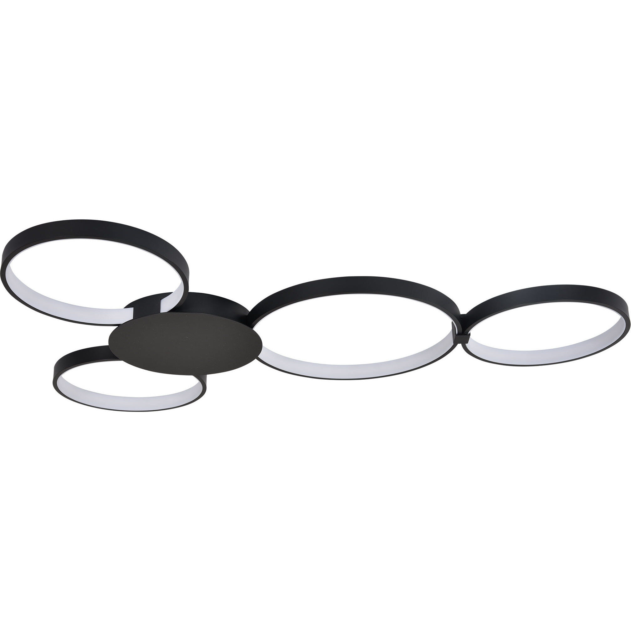 Capella 29.25 inch Black Semi-Flush Ceiling Light