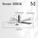 Atlas Irene-5HLK 42 inch Polished Chrome with Barn Wood Tone Blades Flush Mount Paddle Fan, Flush Mounted