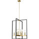 Blairmore 8 Light 22.5 inch Satin Nickel And Graphite Foyer Pendant Ceiling Light in Venetian Brass and Graphite