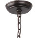 Broche 4 Light 16 inch English Bronze and Antique Gold Mini Chandelier Ceiling Light