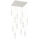 Icefall LED 32.2 inch Classic Silver Pendant Chandelier Ceiling Light in 2700K LED