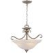 Monrovia LED 17 inch Brushed Nickel Semi-Flush Mount Ceiling Light