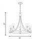 Modern 5 Light 26 inch Matte Black Chandelier Ceiling Light