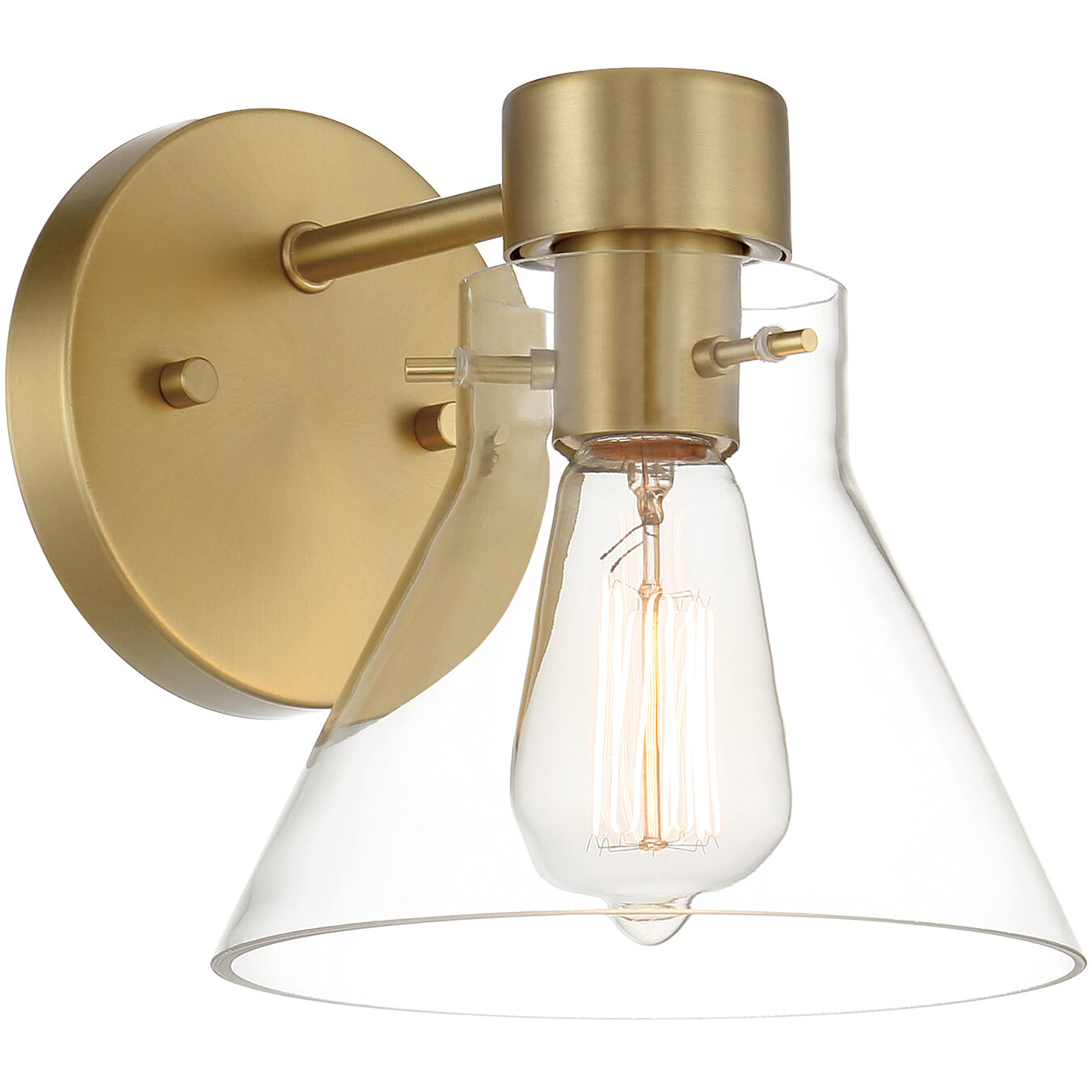 Willow Creek 1 Light 8.75 inch Brushed Gold Vanity Light Wall Light