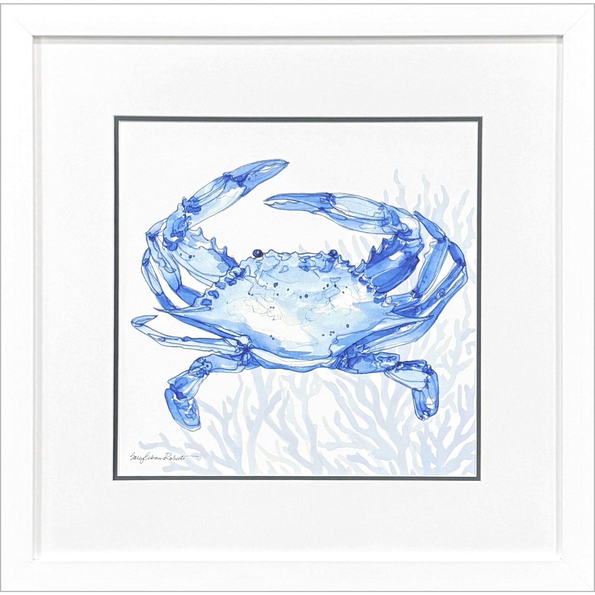 Indigo Ocean Blue Framed Art, Propac