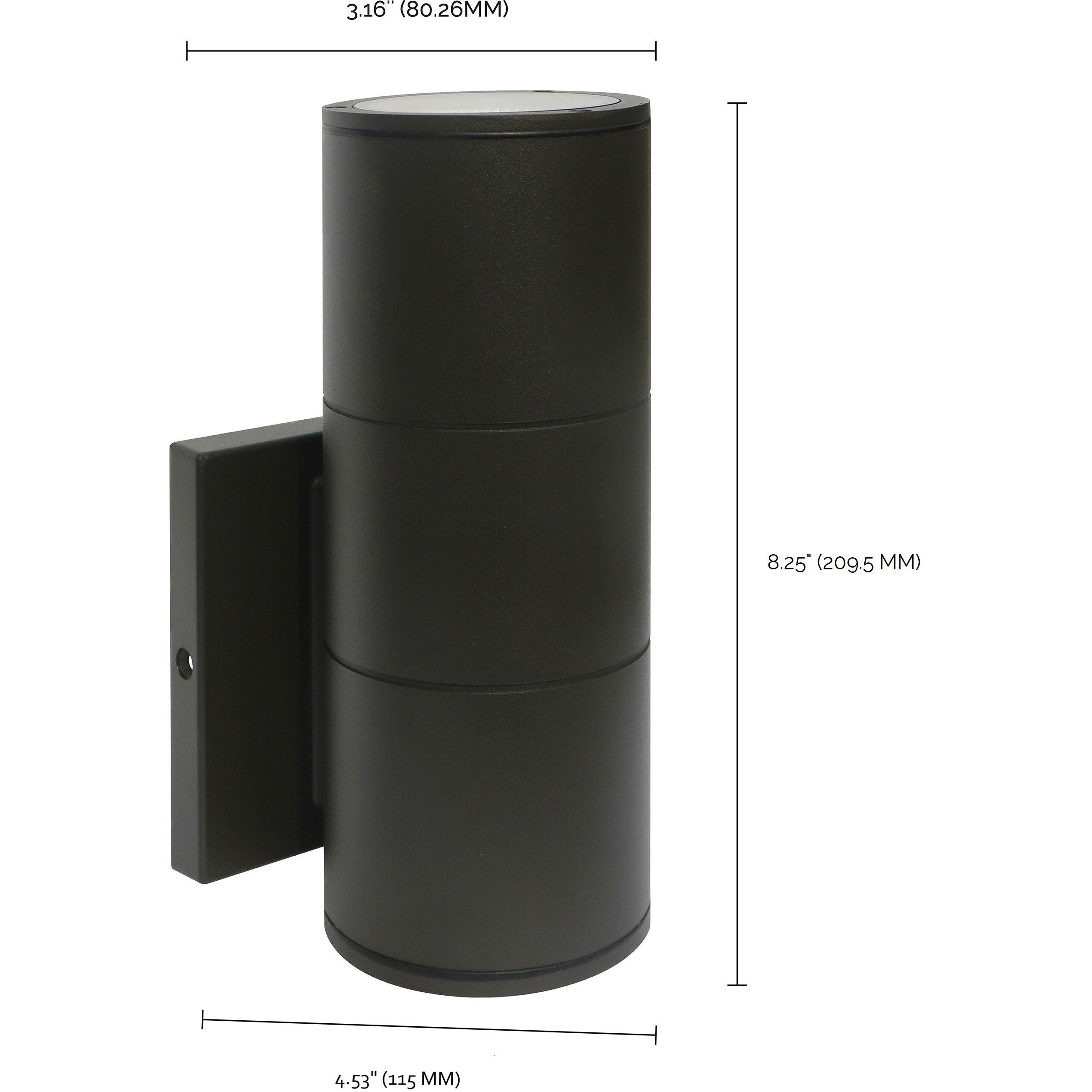 Brentwood LED 8 inch Bronze Outdoor Wall Sconce, Large