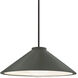 Radiance Collection 1 Light 11.75 inch Pewter Green with Matte Black Pendant Ceiling Light