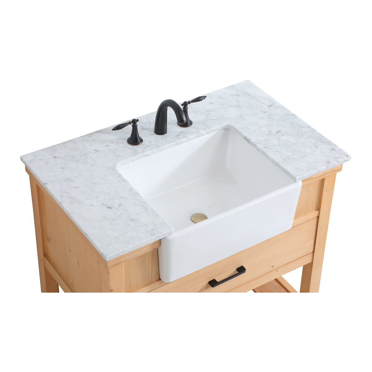 Clement 36 X 22 X 34 inch Natural Wood Bathroom Vanity Cabinet
