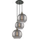 Ballston Rochester 3 Light 18.5 inch Black Antique Brass Cord Hung Multi Pendant Ceiling Light