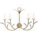 Lowcountry 4 Light Spartina Gold and Palmetto Wall Sconce Wall Light