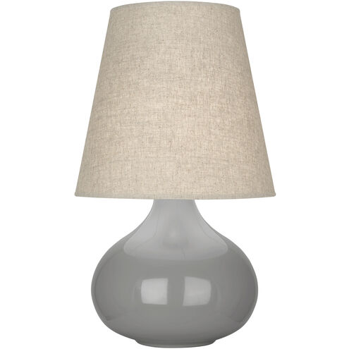 June 23.5 inch 150.00 watt Smoky Taupe Accent Lamp Portable Light in Buff Linen