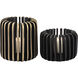 Louver 6.5 X 5 inch Candleholder in Black