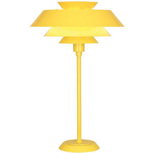 Pierce 27 inch 150.00 watt Canary Yellow Gloss Table Lamp Portable Light 