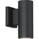 Cylinders LED 8.25 inch Black Outdoor Wall Mount Up/Down Cylinder, Progress LED