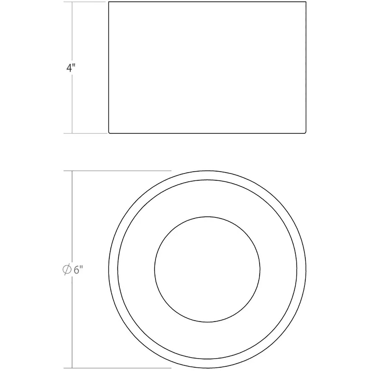 Ilios LED 6 inch Dove Gray Surface Mount Ceiling Light
