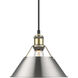 Yep Orwell Pendant Ceiling Light in Aged Brass, Pewter, Medium