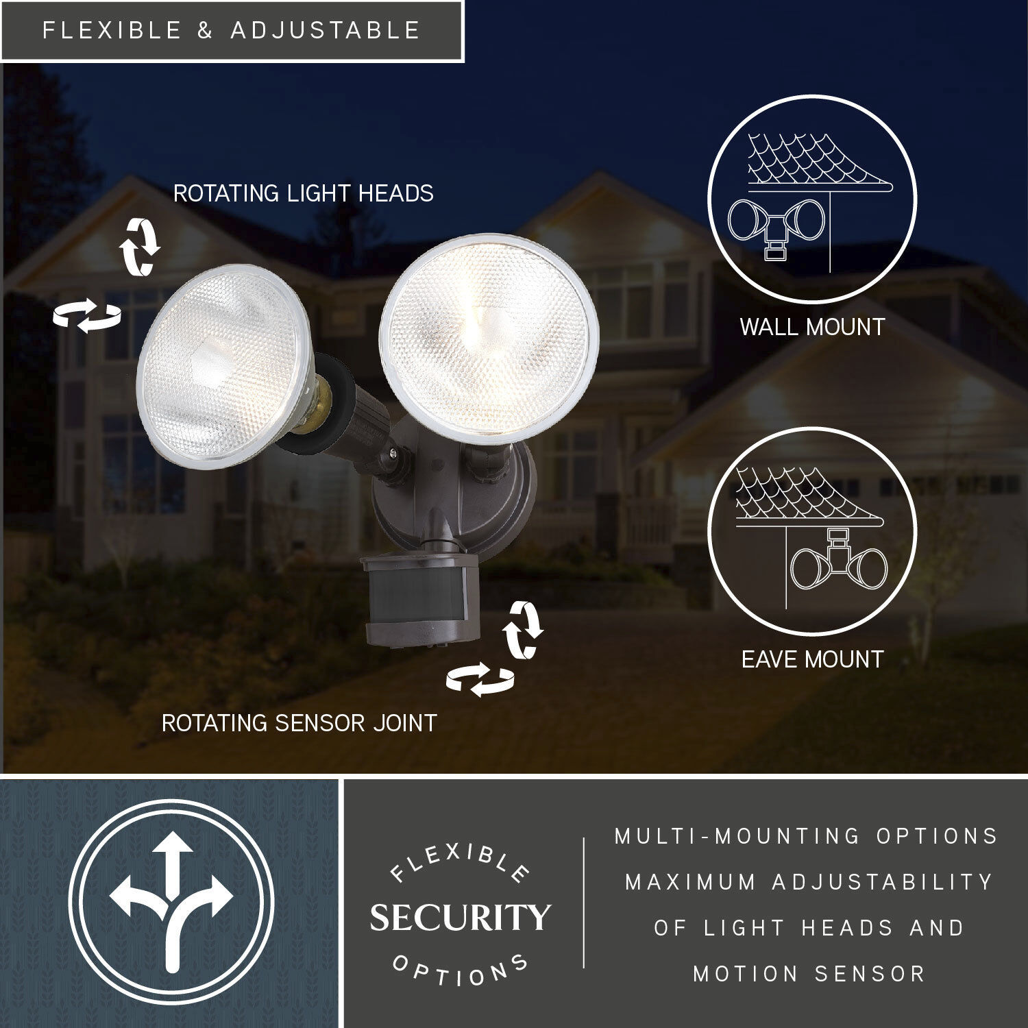 Outdoor Security LED 6.25 inch Bronze Outdoor Security