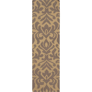 Market Place 96 X 30 inch Dark Brown, Camel Rug