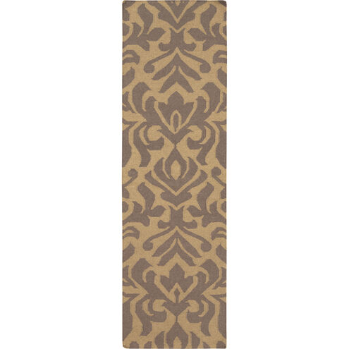 Market Place 96 X 30 inch Dark Brown, Camel Rug