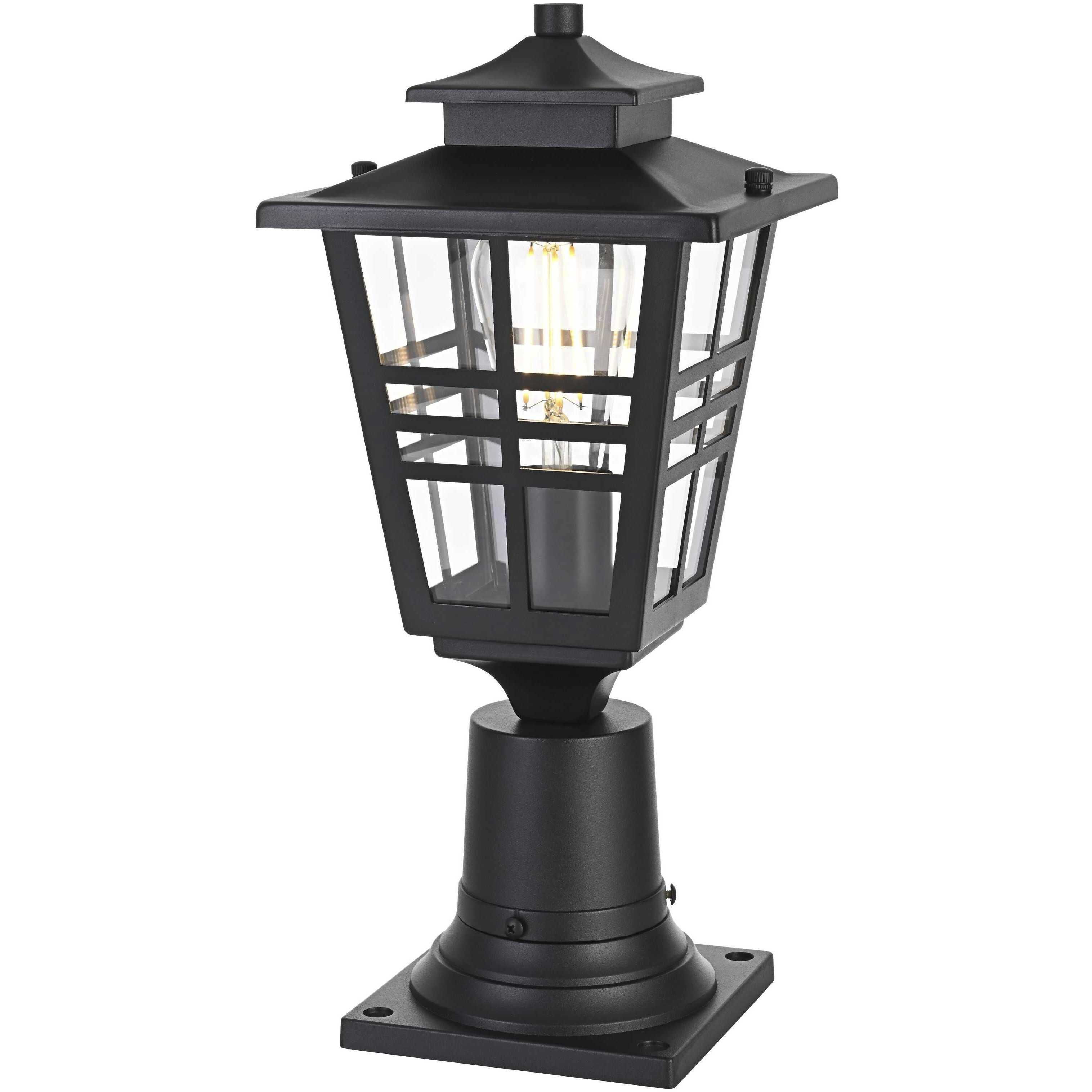 Macon 1 Light 16 inch Black Outdoor Post Light